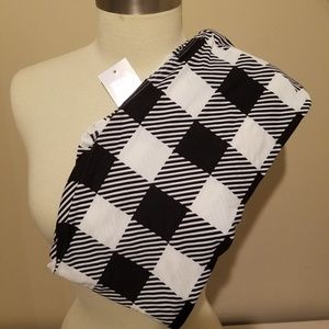 LuLaRoe OS Black White Buffalo Plaid Leggings NWT